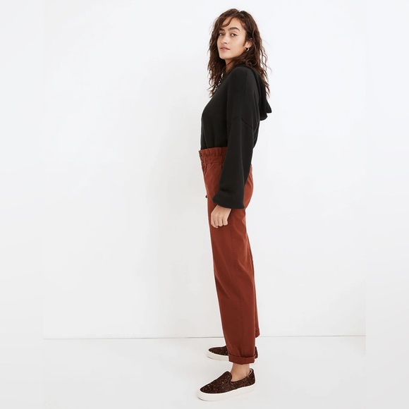 ❌SOLD ❌NWT Madewell Paperbag Tapered Pants in Red Rust - 4 - Picture 2 of 10